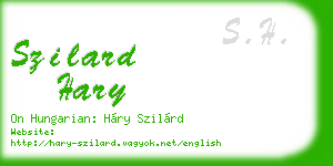 szilard hary business card