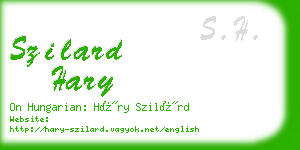 szilard hary business card